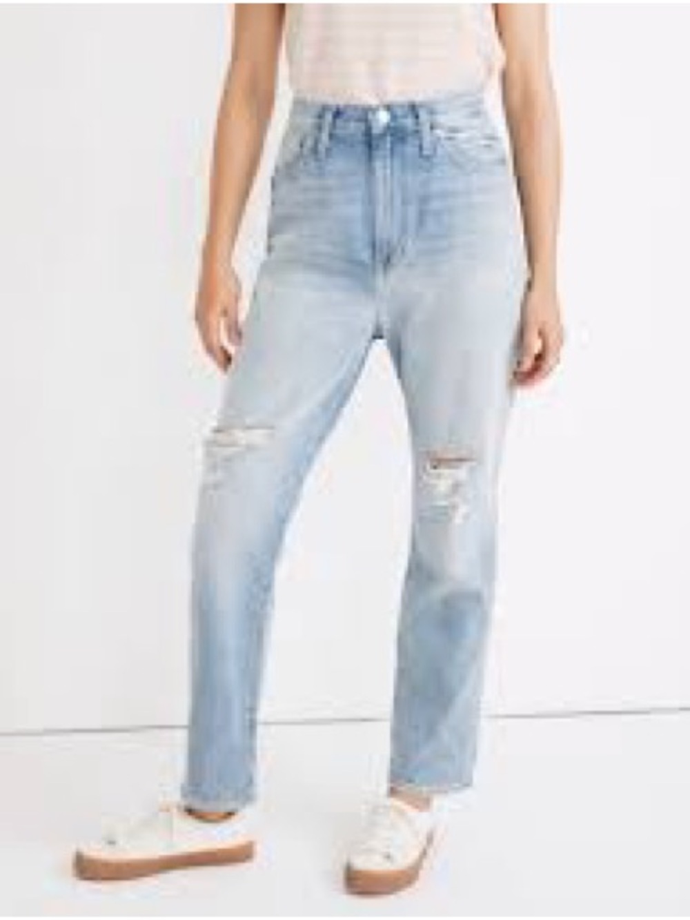 Madewell Light Blue High-Rise Straight Jeans